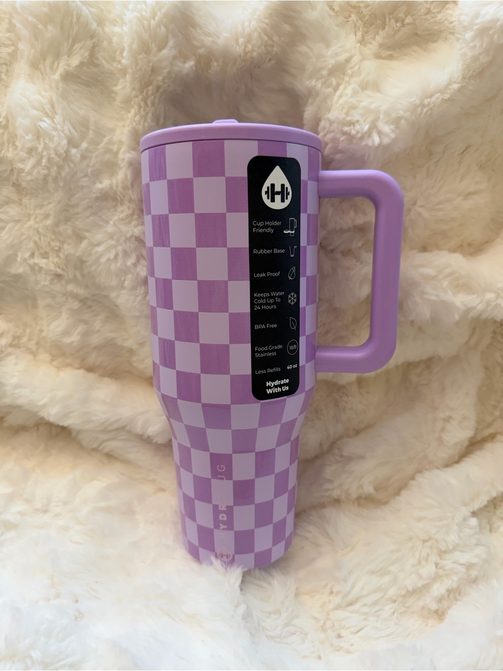 HydroJug Lavender Checkers